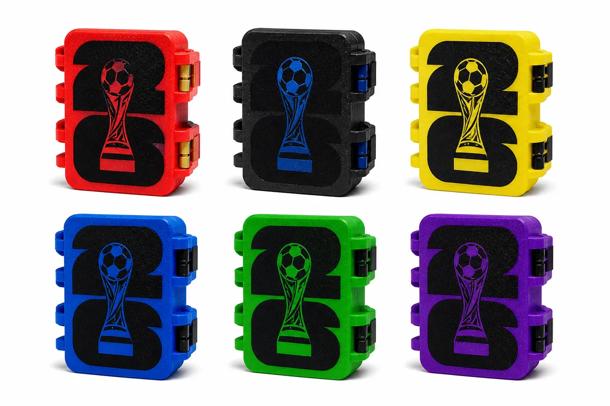 Caixinhas da Copa 2026 nas 6 cores disponíveis